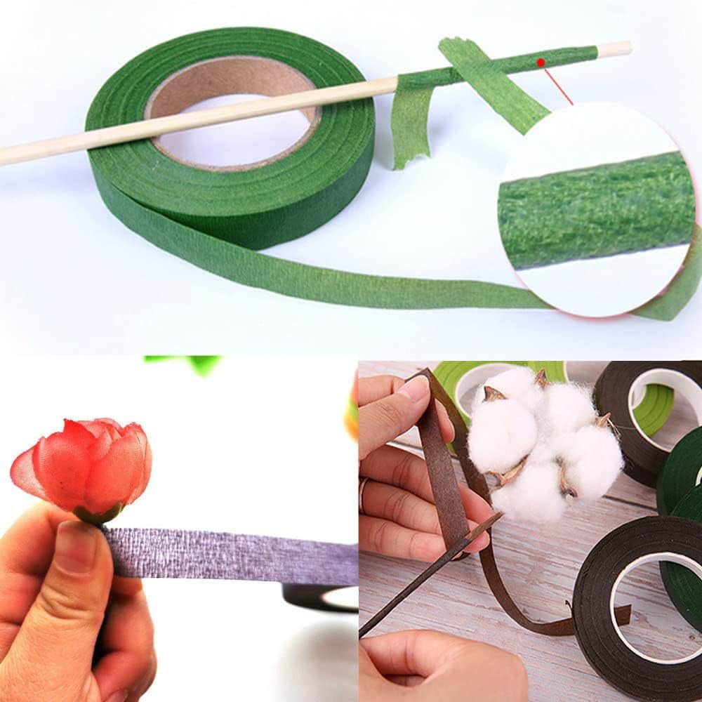 Bandă floristică - Verde (set 6 role) 2.4cm x 27m - CraftUp