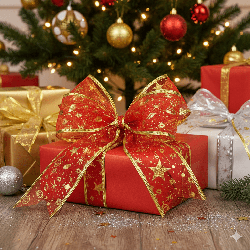 Bandă textilă cu imprimeu steluțe - CraftUp