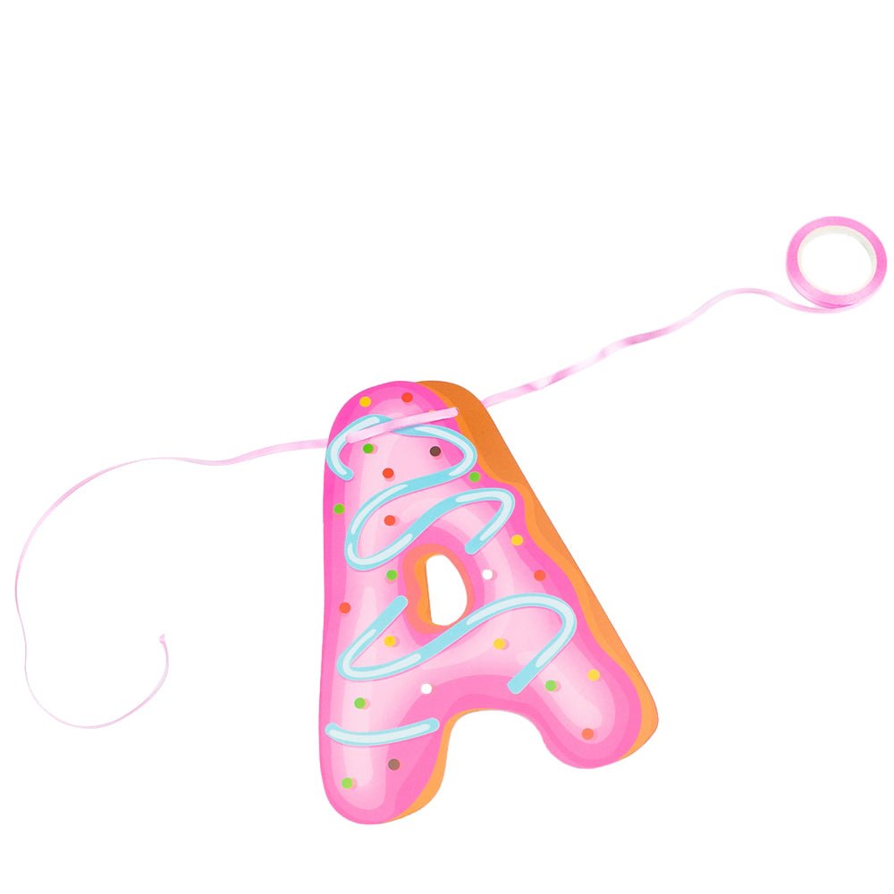 Banner aniversar din hârtie cu design gogoși - CraftUp