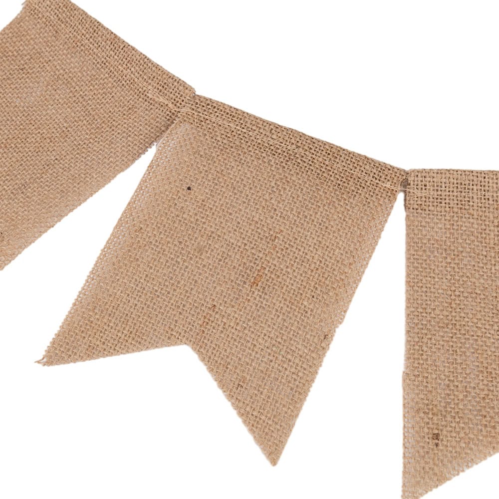 Banner dreptunghiular iută cu sfoară - Maro - CraftUp