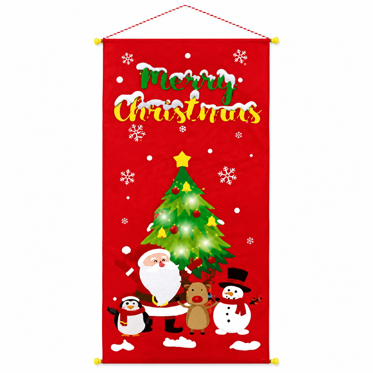Banner vertical de Crăciun - roșu - CraftUp