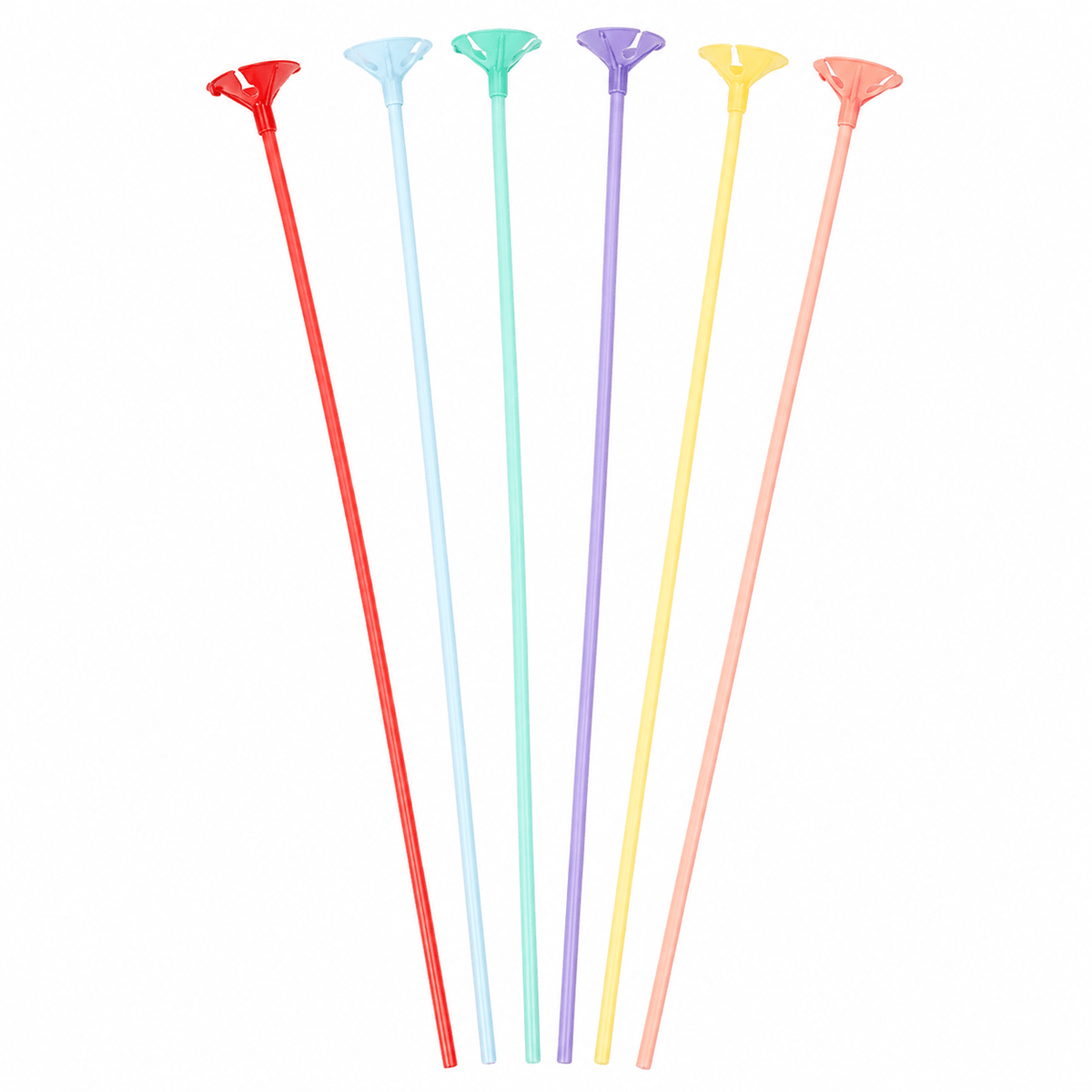 Bețe și rozete pentru baloane - multicolor (set 100 buc) - CraftUp
