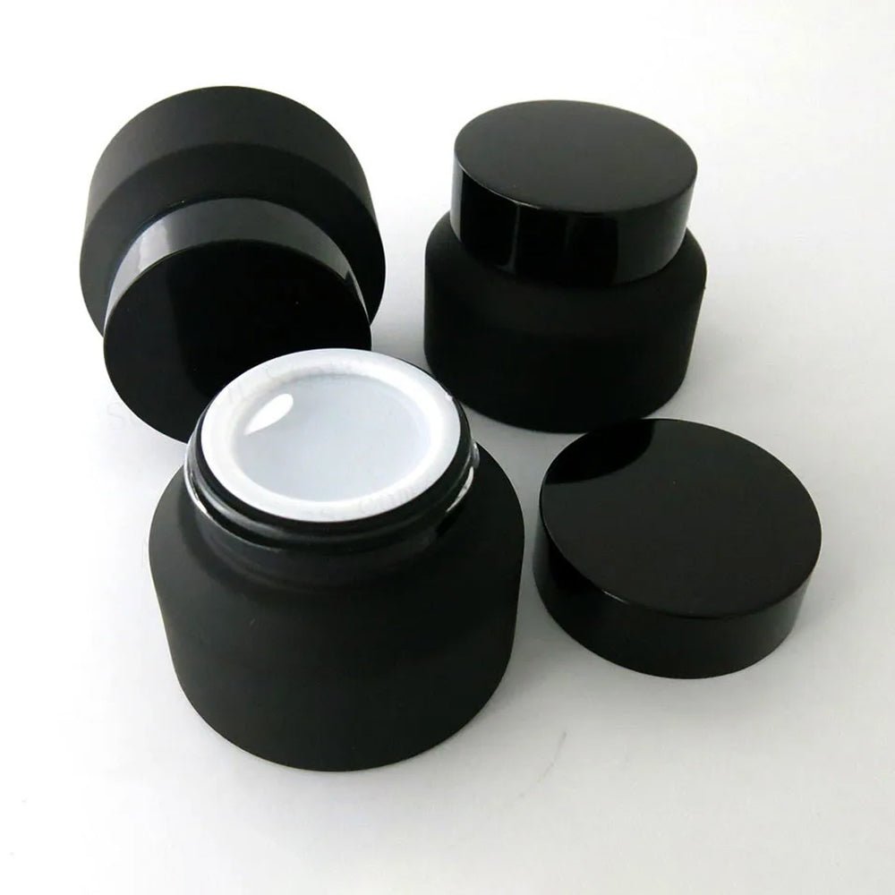 Borcan negru mat cu capac 100ml - CraftUp