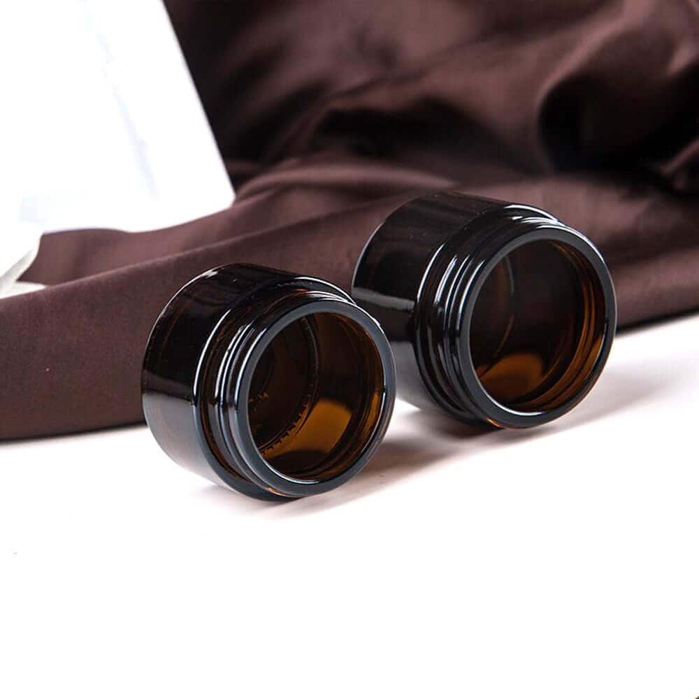 Borcan rotund ambră cu capac negru 40ml - CraftUp