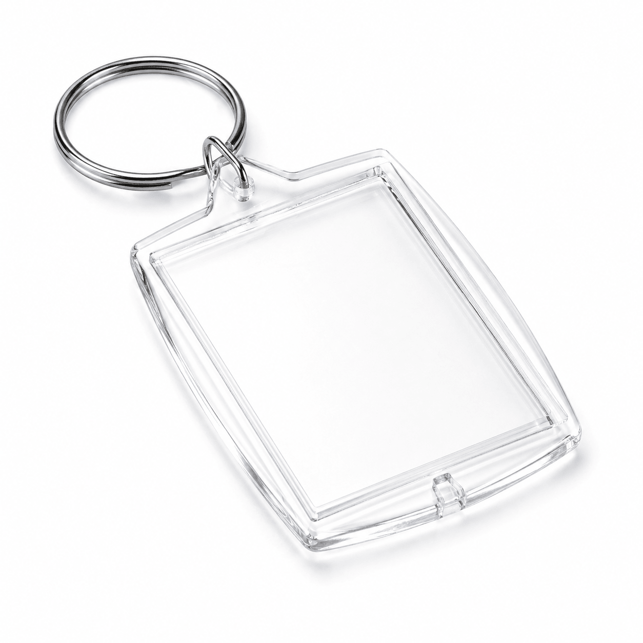Breloc dreptunghiular transparent inserție foto 5,5x4cm - CraftUp