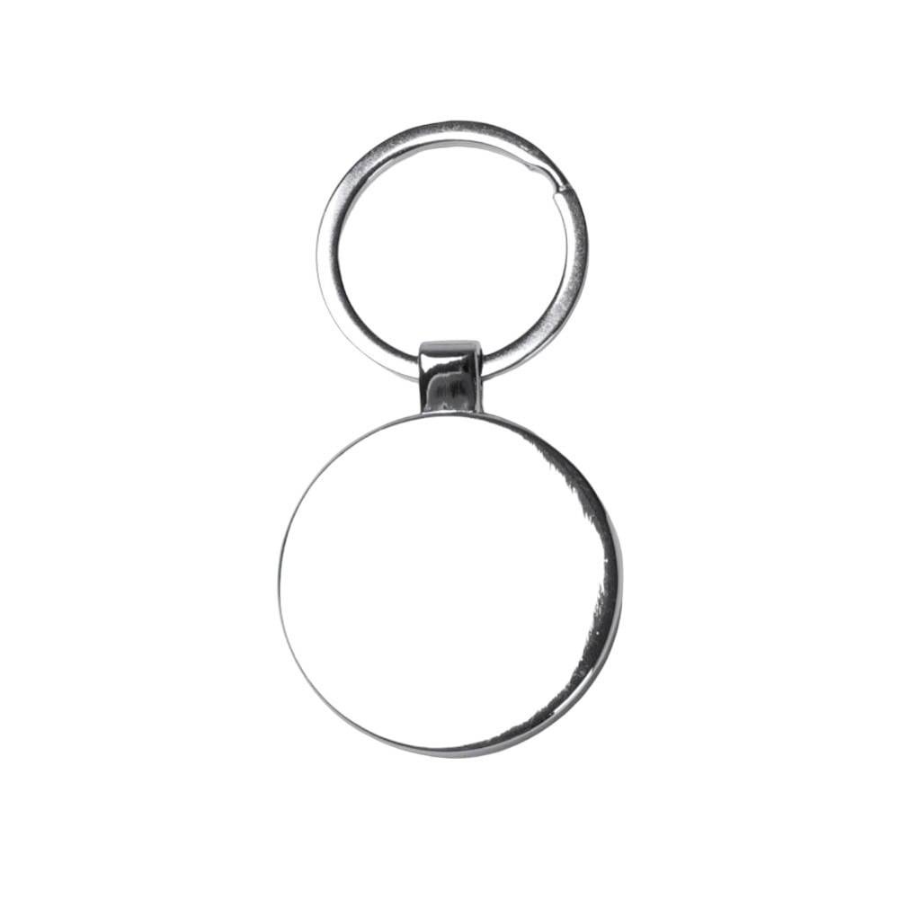 Breloc gravabil rotund lemn+metal - CraftUp