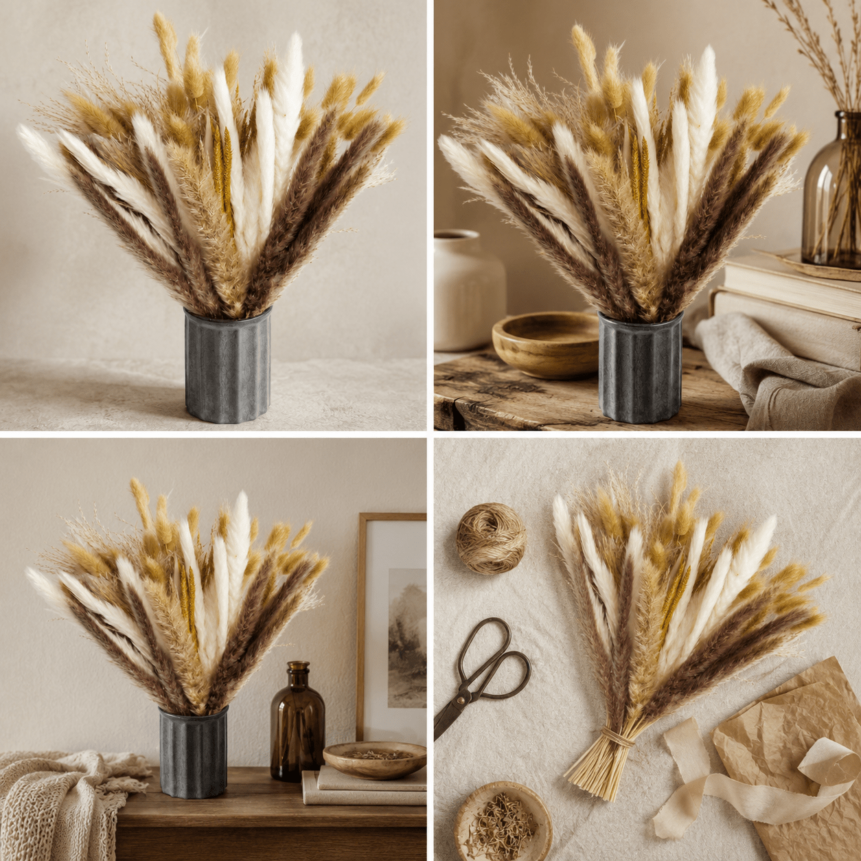 Buchet de plante uscate naturale - mix (set 120 buc) - CraftUp