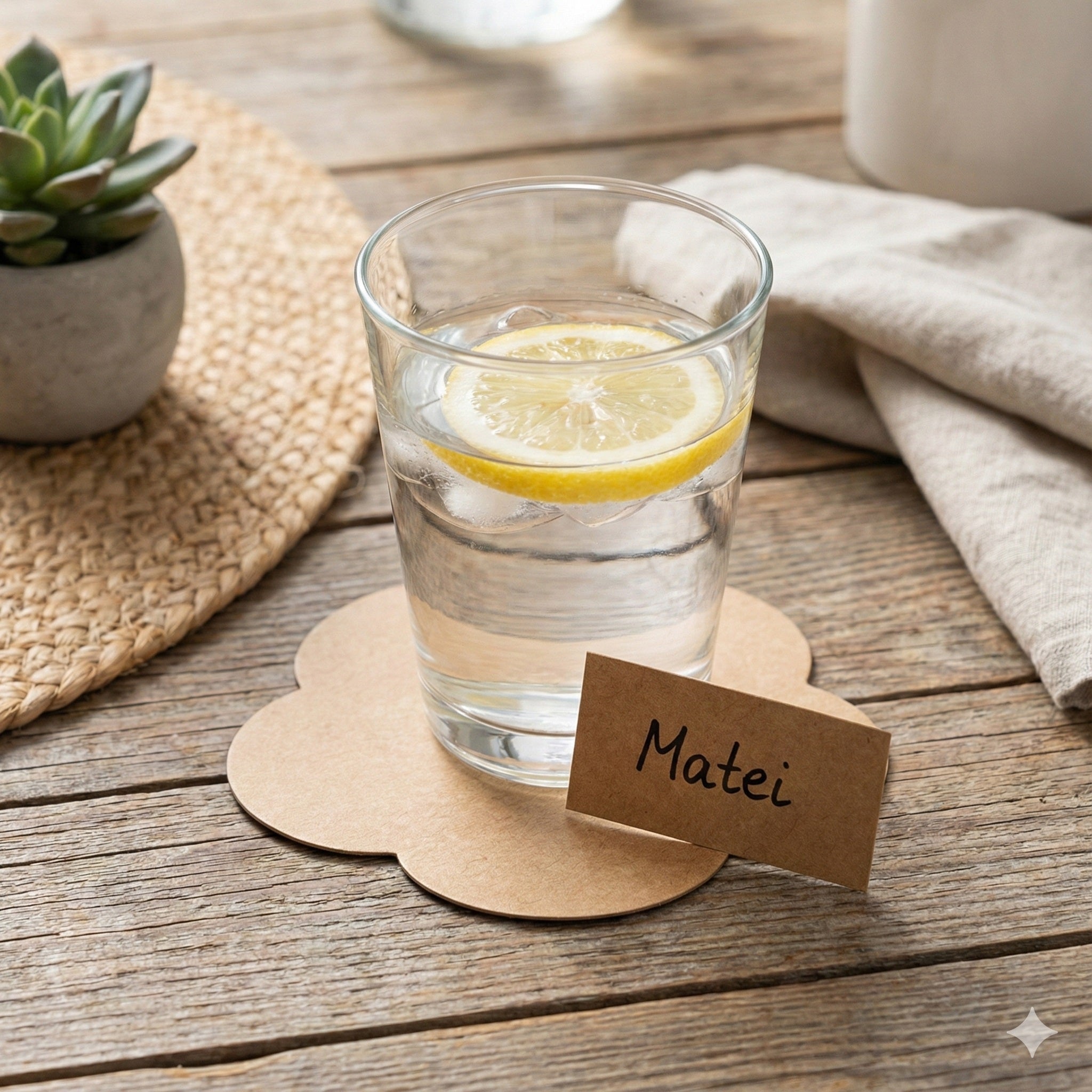 Card placeholder bază pahar (set 100 buc) - CraftUp