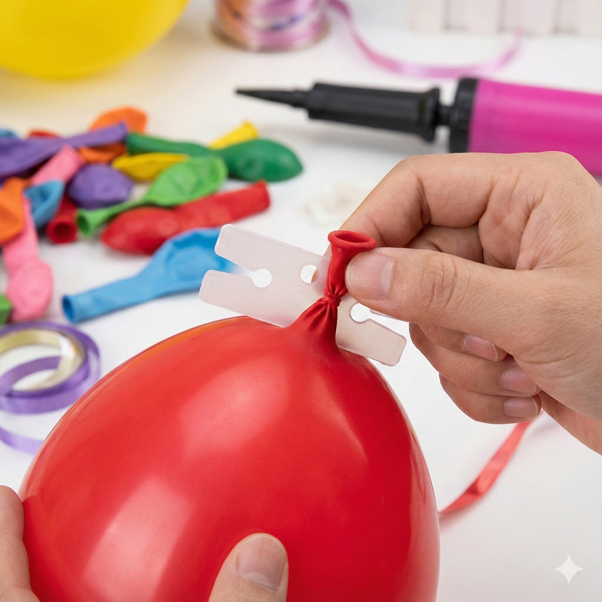 Cleme din plastic pentru inchis baloane (set 100 buc) - CraftUp