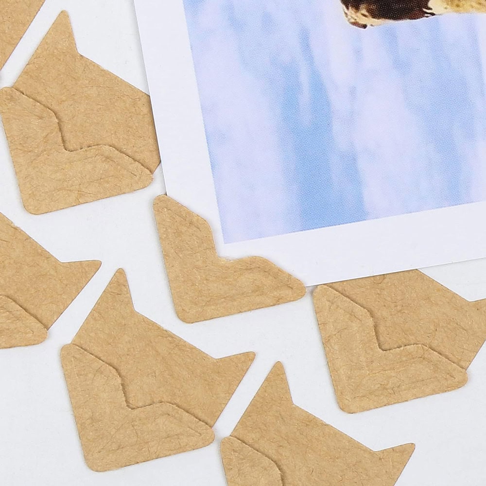Colțare sticker pentru fotografii - kraft (set 240 buc) - CraftUp