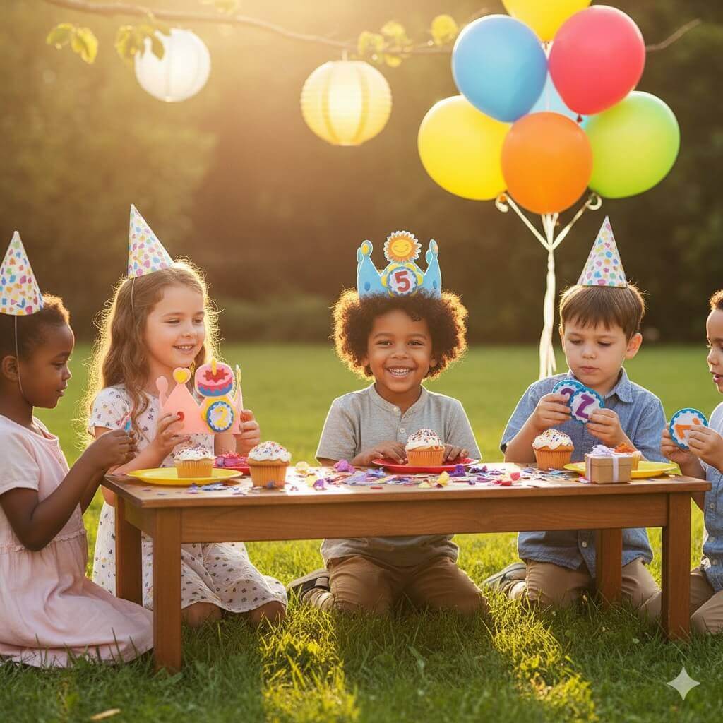 Coroană aniversară din fetru cu numere detașabile - CraftUp