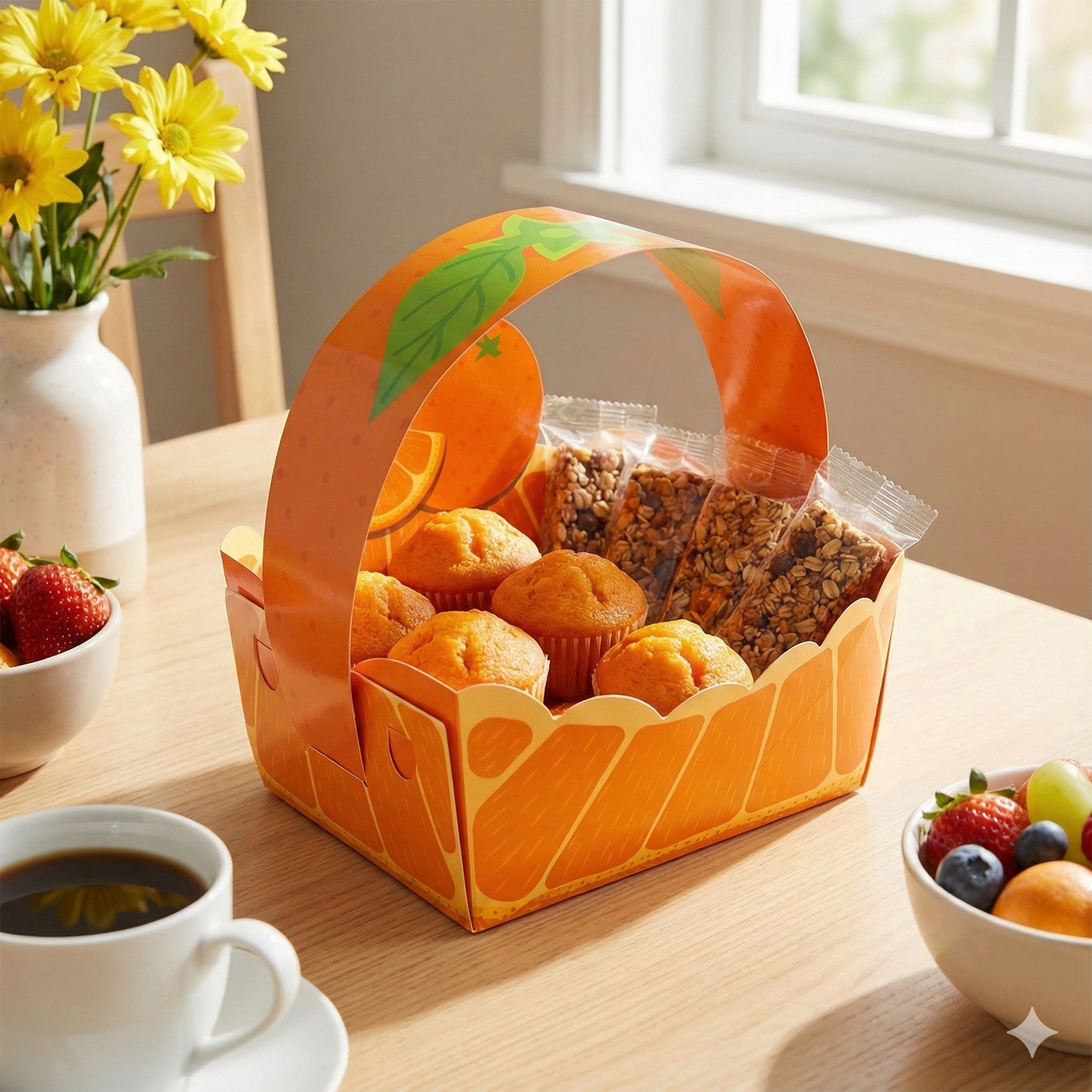 Coșulet carton model portocale (set 50 buc) - CraftUp