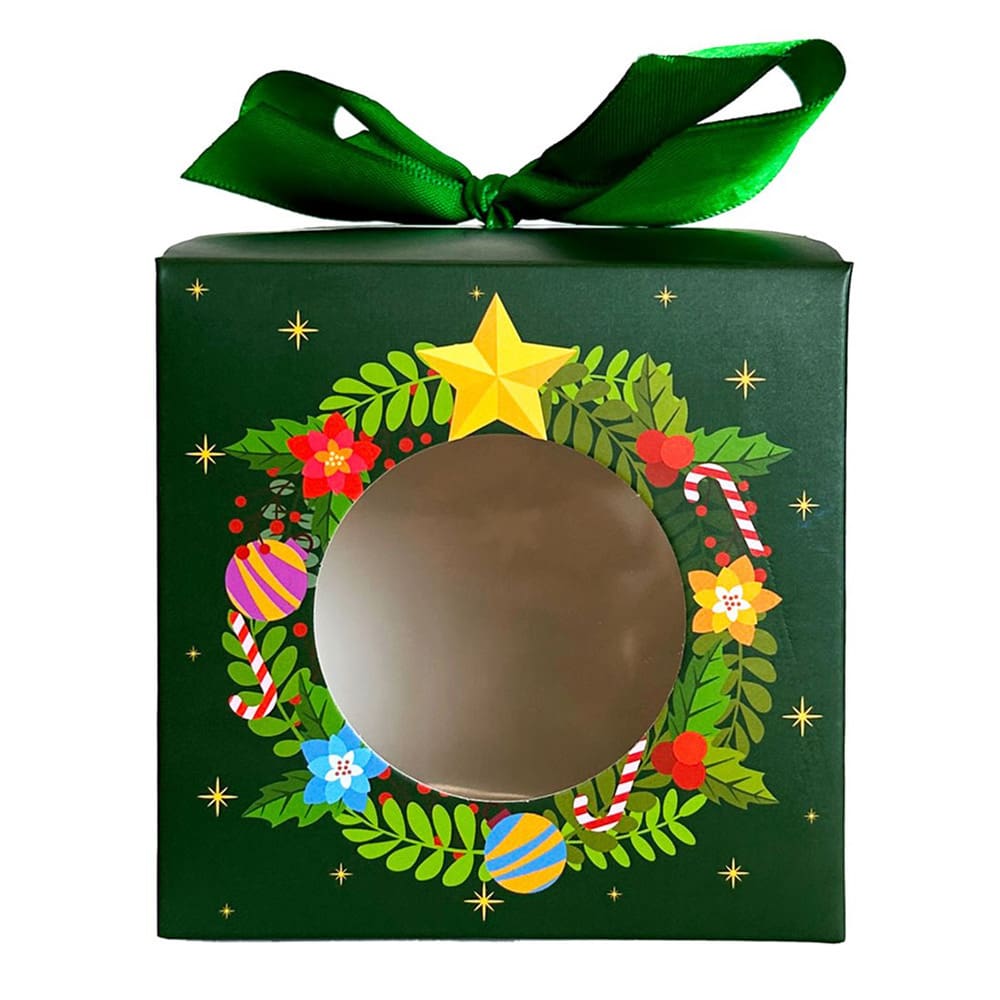 Cutie căni Crăciun cu fundă verde - CraftUp