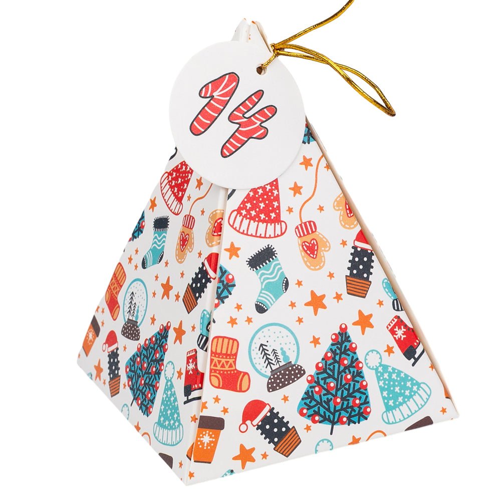 Cutie Crăciun triunghiulară - set 24 de modele diferite - CraftUp