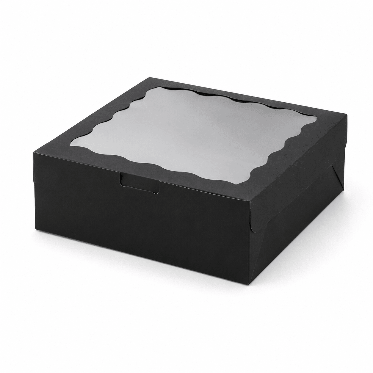 Cutie cu fereastră ondulată transparentă - negru (set 50 buc) - CraftUp