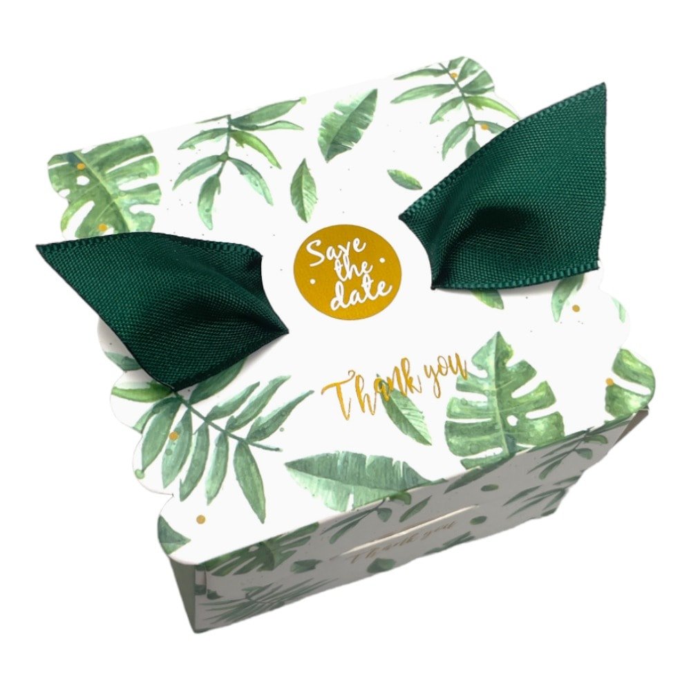 Cutie cu panglică mică - verde (set 50 buc) - CraftUp