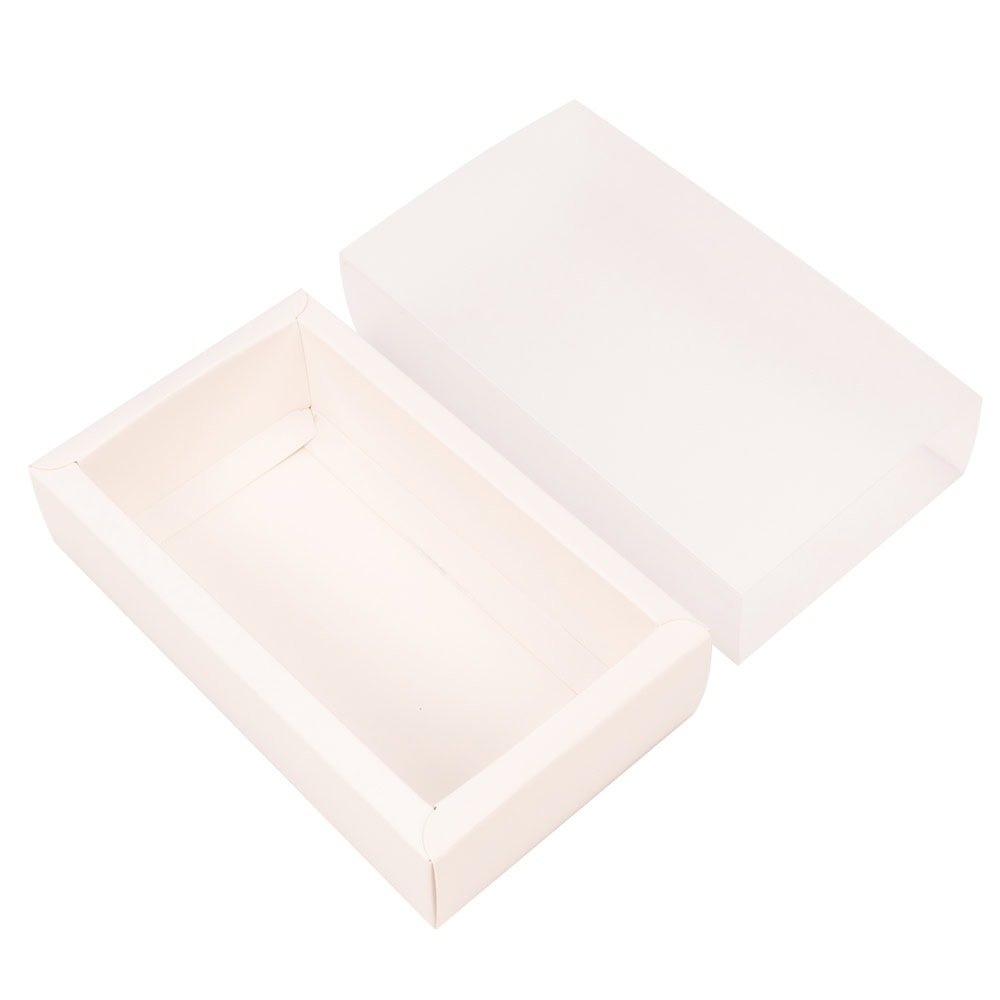 Cutie din hârtie cu fereastră mată - alb (set 50 buc) - CraftUp