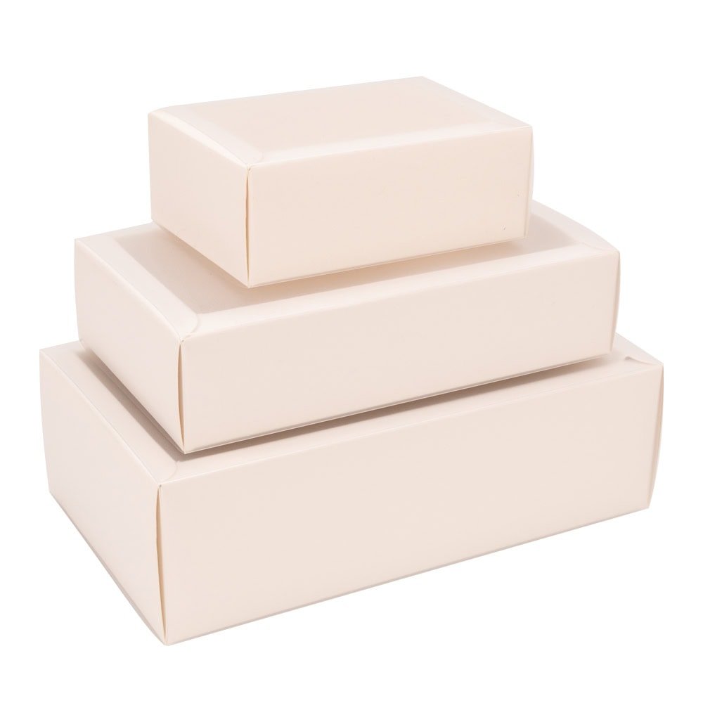 Cutie din hârtie cu fereastră mată - alb (set 50 buc) - CraftUp