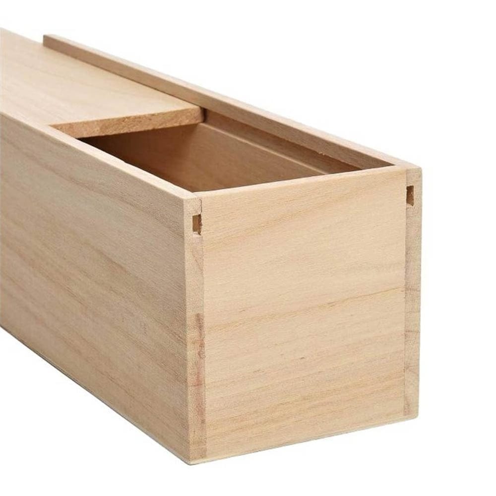 Cutie din lemn pentru sticlă de vin cu fereastră și mâner - CraftUp
