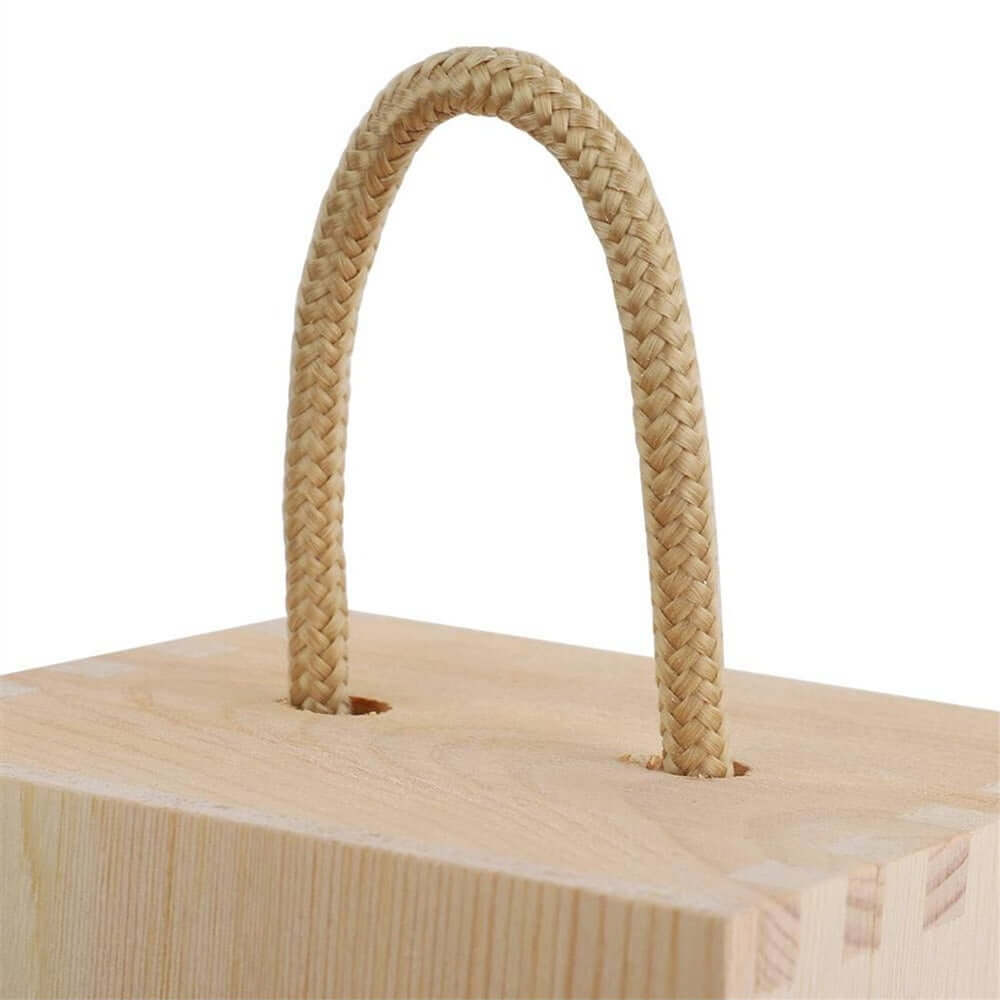 Cutie din lemn pentru sticlă de vin cu mâner - CraftUp