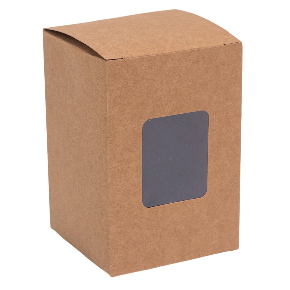 Cutie dreptunghiulară cu fereastră – kraft (set 50 buc) 6x6x16cm - CraftUp