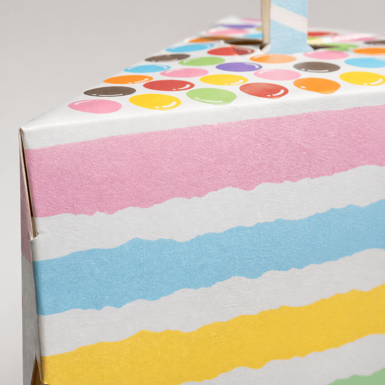 Cutie felie tort cu lumânare - multicolor (set 50 buc) - CraftUp