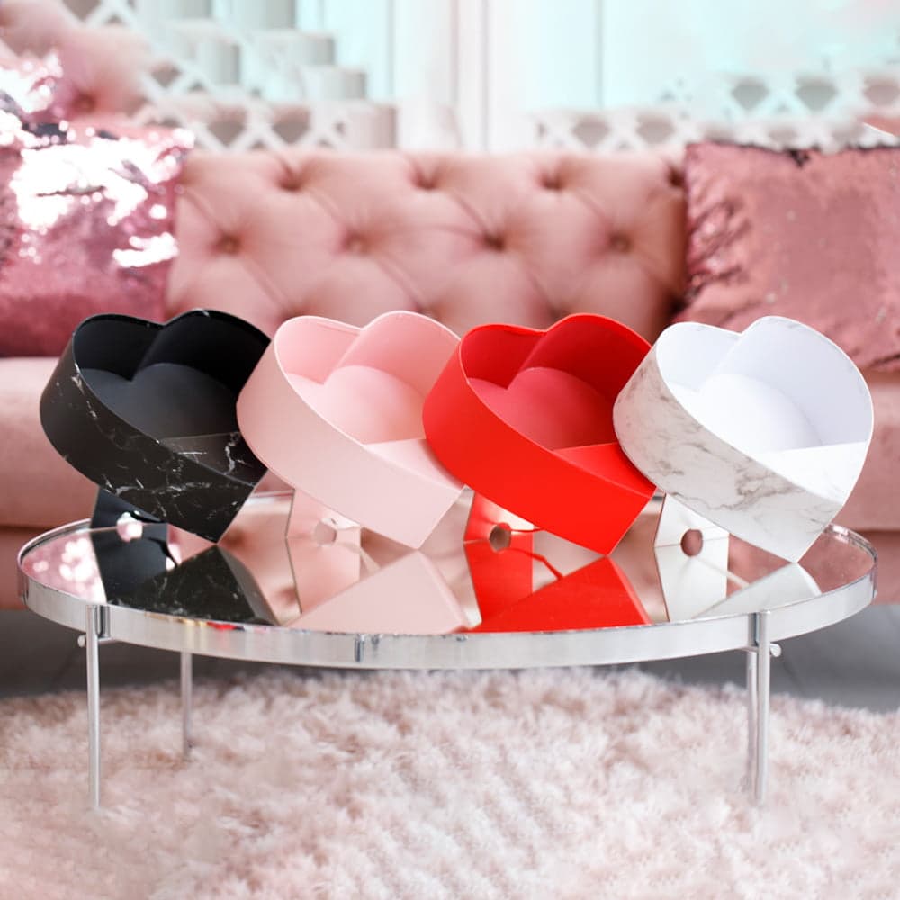 Cutie inimă deschisă cu suport - roșu - CraftUp
