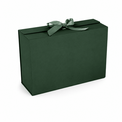 Cutie magnetică cu fundă la închidere - verde