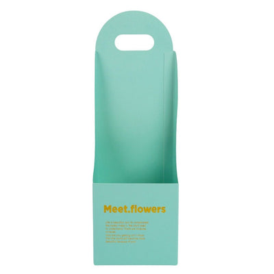 Cutii mici pătrate pentru flori - turcoaz (set 10 buc)