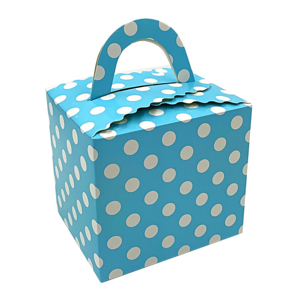 Cutie pătrată cu buline - bleu - CraftUp