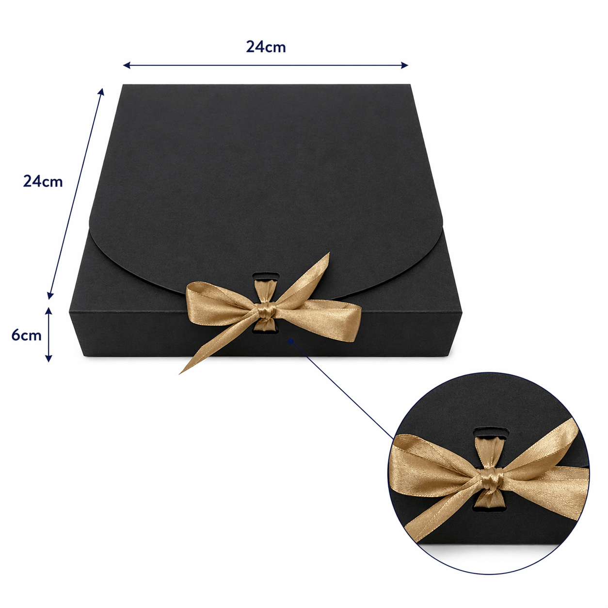 Cutie pătrată cu fundă satinată (set 12 buc) - CraftUp