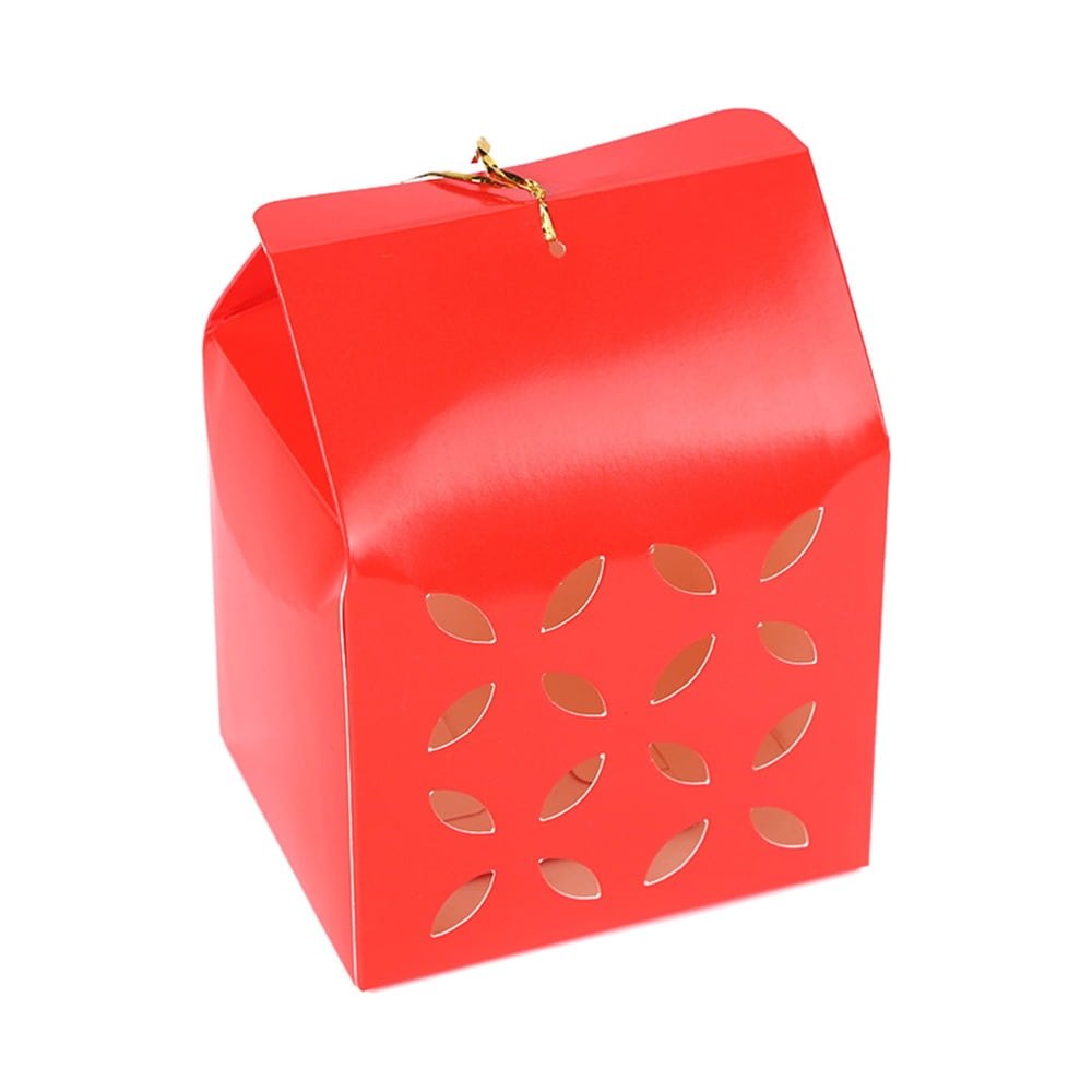 Cutie pătrată perforată - roșu - CraftUp