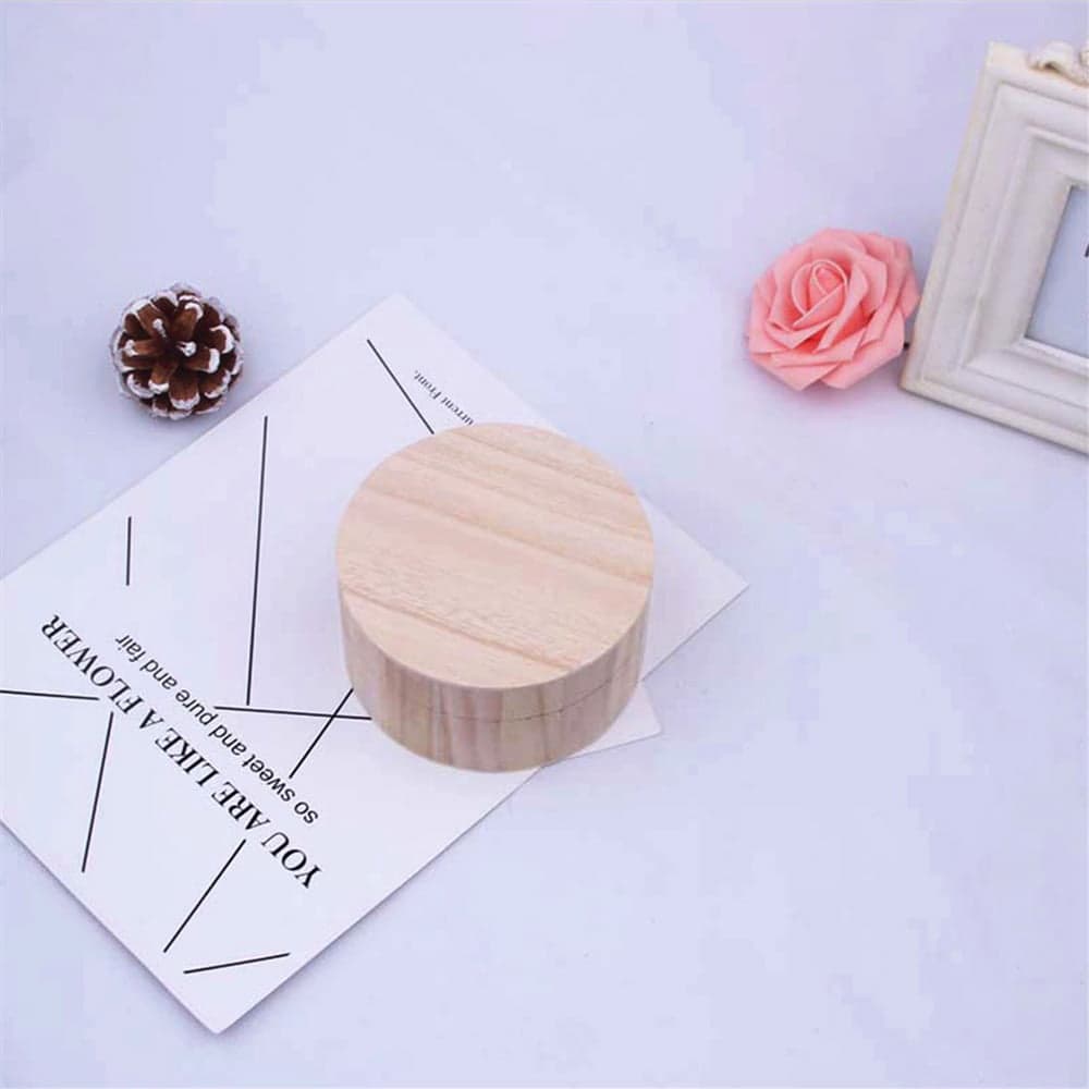 Cutie rotundă din lemn medie 11,5x6cm - CraftUp