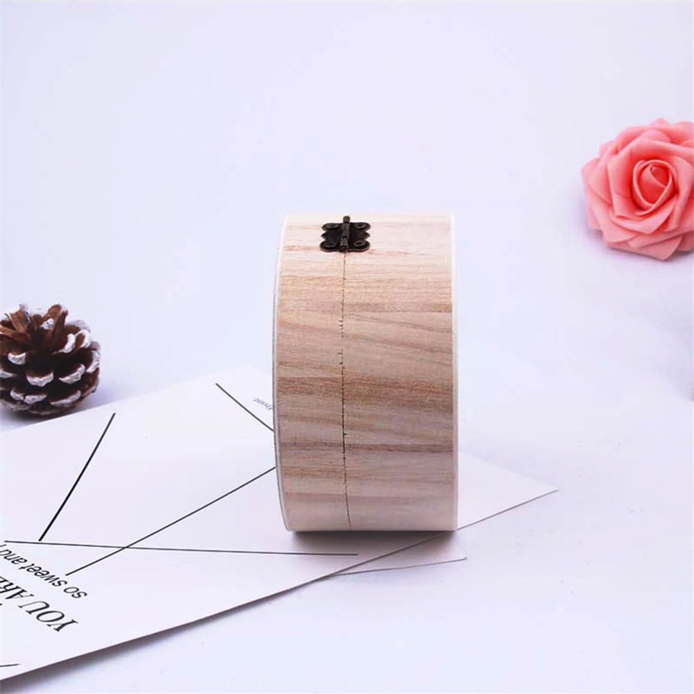 Cutie rotundă din lemn medie 11,5x6cm - CraftUp