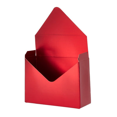 Cutii tip plic lucioase - roșu (set 12 buc)
