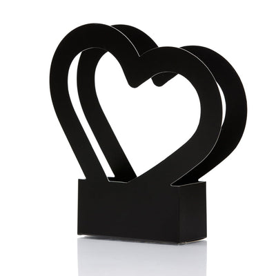 Cutii cu mâner inimă - negru (set 10 buc)