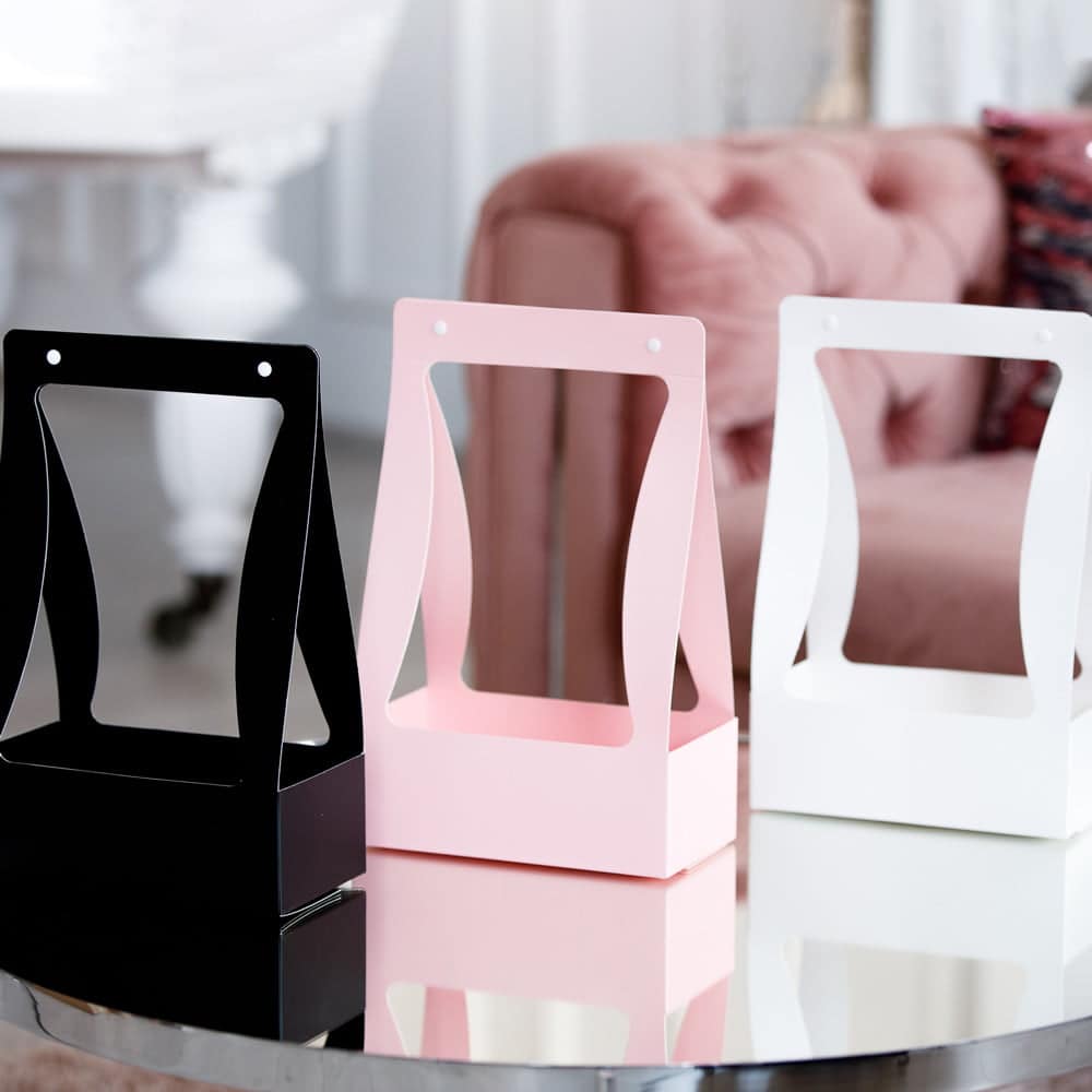 Cutii cu mâner tip fereastră - roz (set 10 buc) - CraftUp