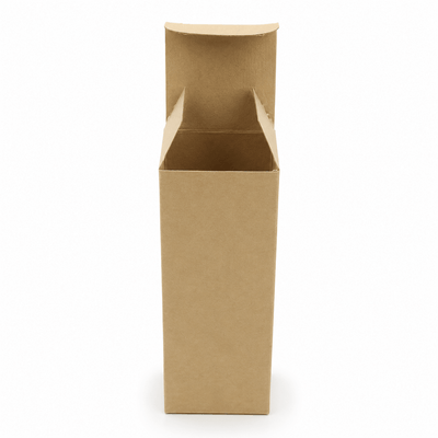 Cutii înalte cu clapetă pentru sticluțe și produse mici - kraft (set 50 buc)