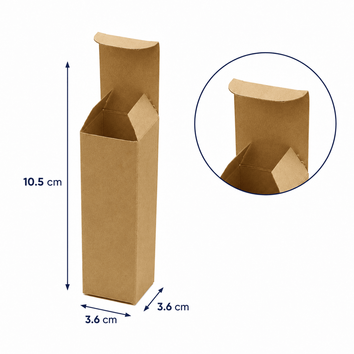 Cutii înalte cu clapetă - kraft (set 50 buc) - CraftUp
