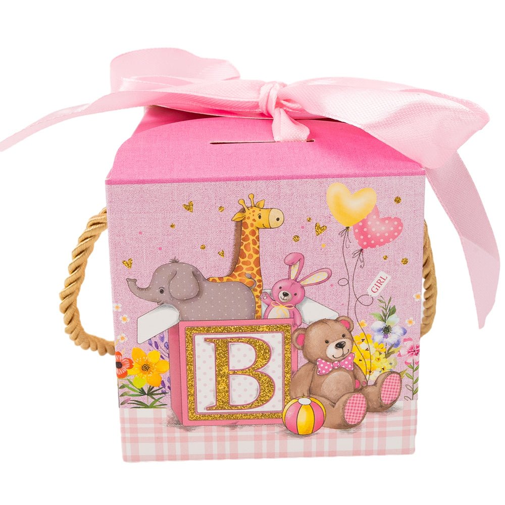 Cutii mărturii botez cu fundă mix două modele (set 50 buc) - CraftUp