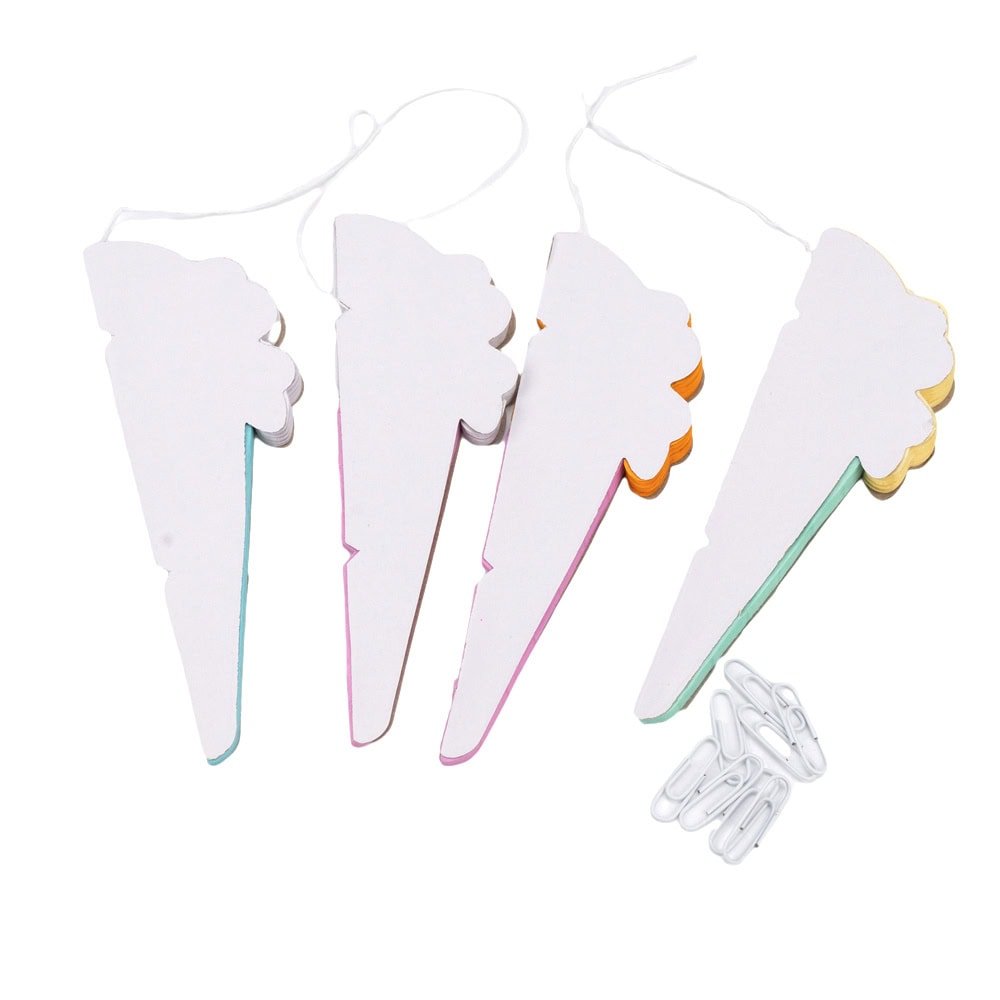 Decorațiuni hârtie pentru petreceri model înghețată (set 4 buc) - 10x17cm - CraftUp
