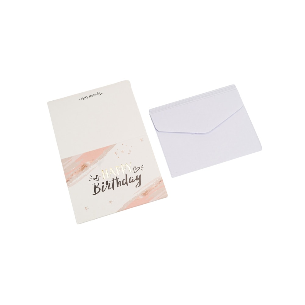 Felicitări hârtie cu mesaj Happy Birthday - model pictură (set 6 buc) - CraftUp