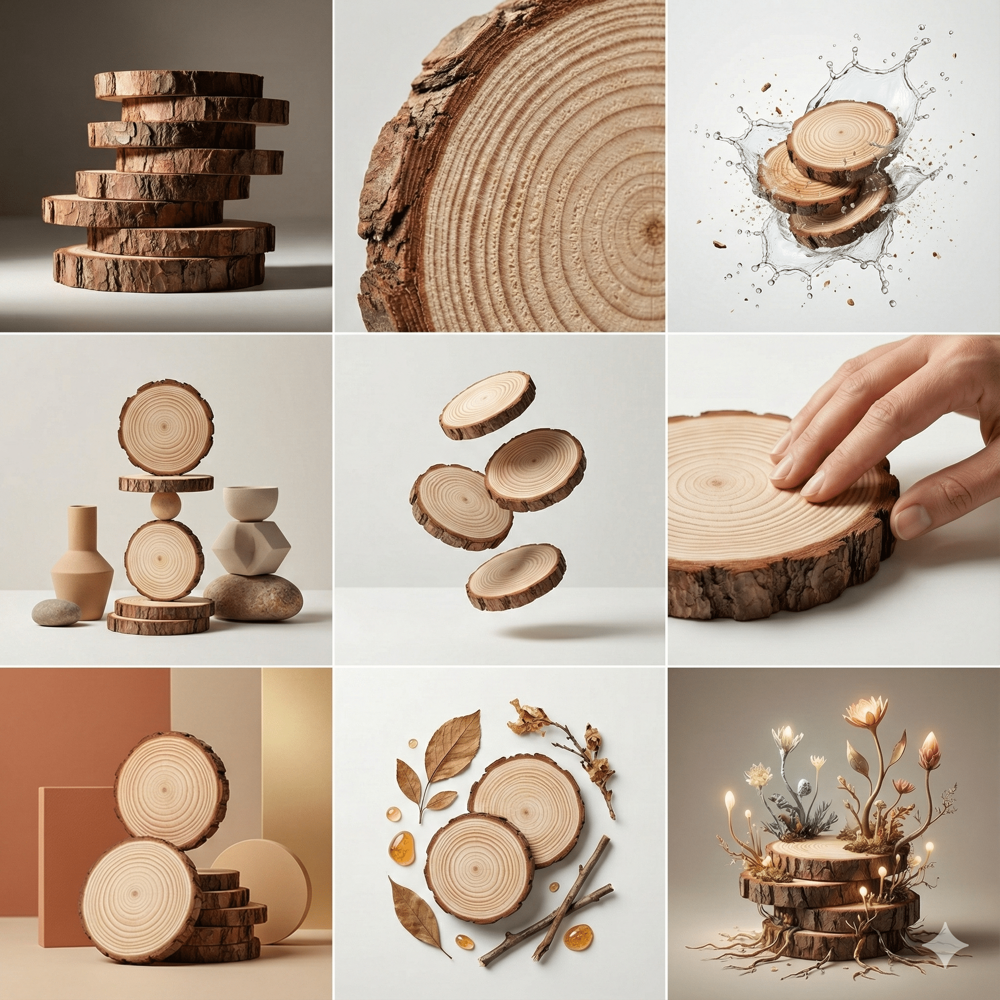 Felii de lemn - diferite dimensiuni - CraftUp