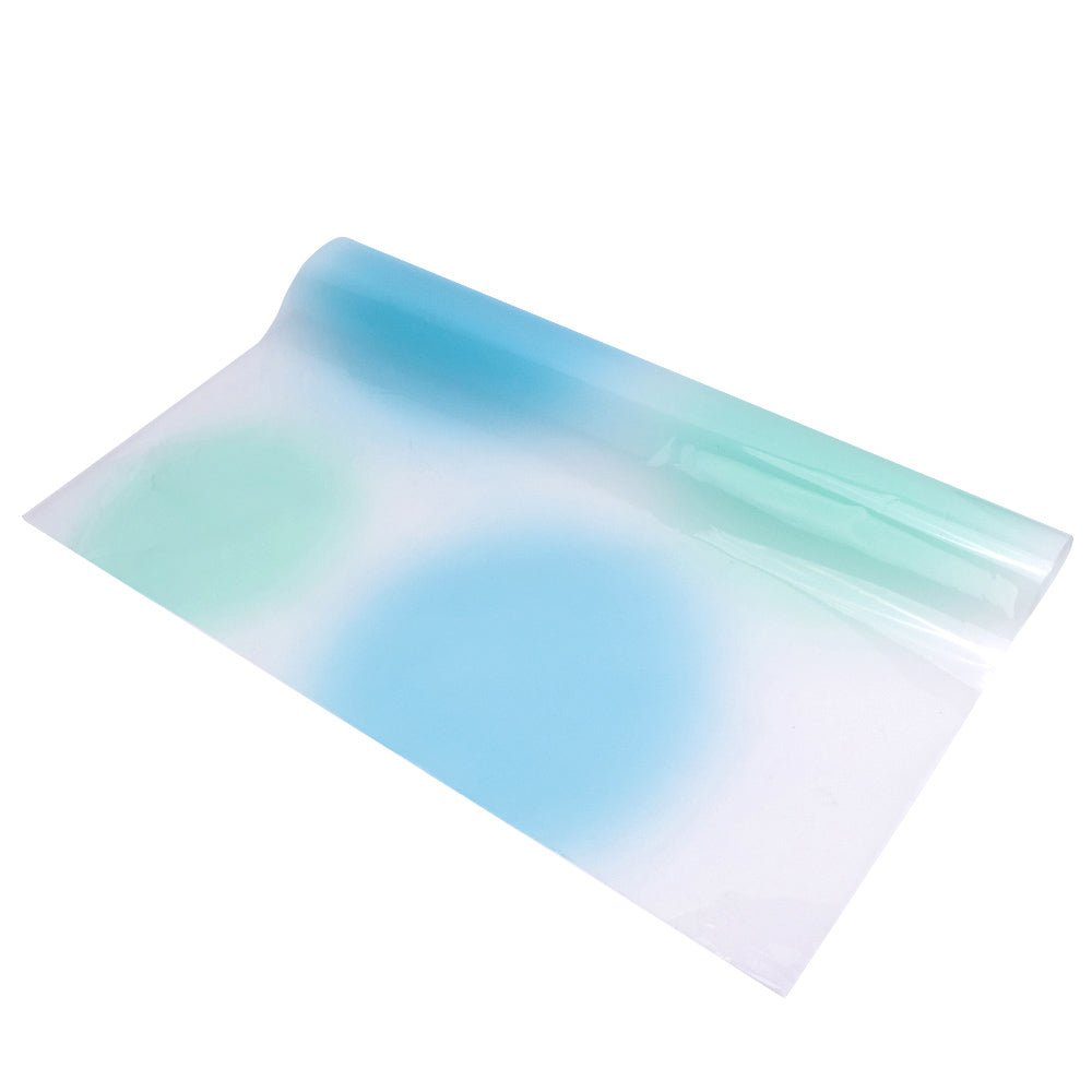 Foi de ambalat decorative din plastic - turcoaz (set 20 buc) 58x58cm - CraftUp
