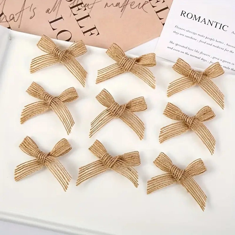 Fundă mică naturală din iută (set 100 buc) - CraftUp