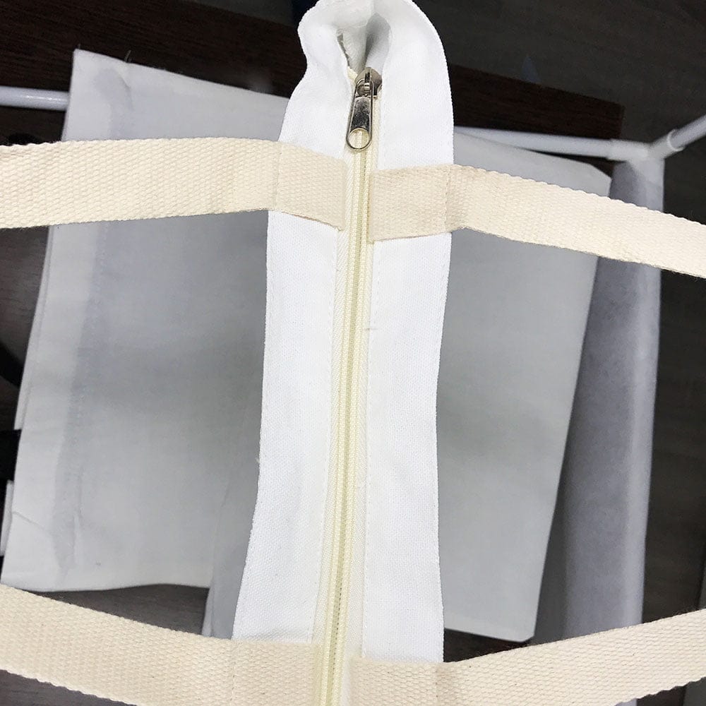 Geantă canvas - model tote cu mâner alb - CraftUp