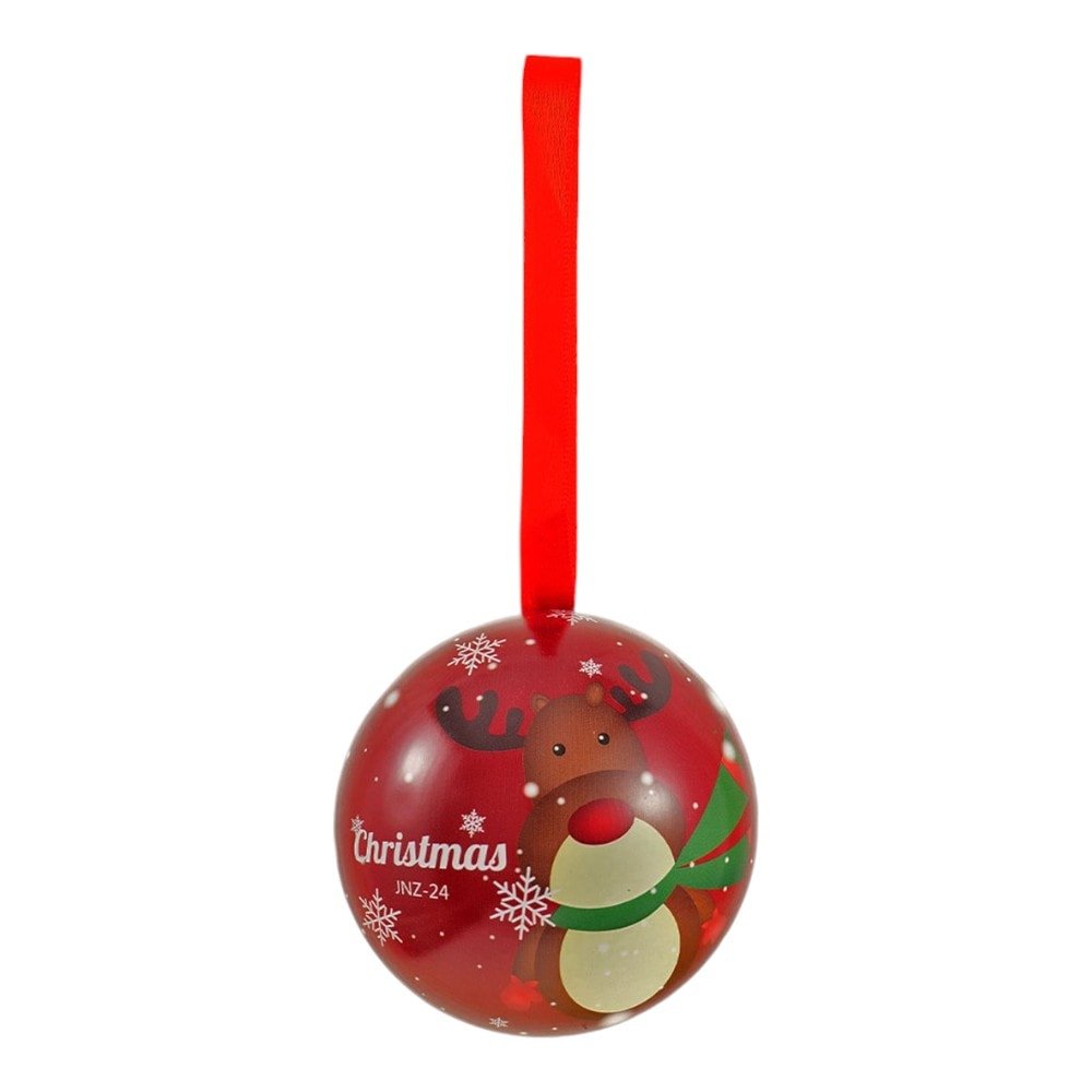 Glob de brad metalic roșu cu model ren 7 cm - CraftUp
