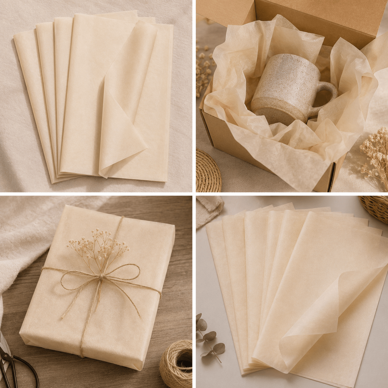 Hârtie de mătase pentru ambalat (set 10 buc) - CraftUp