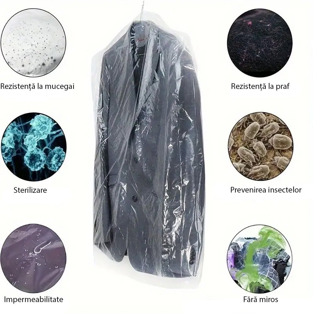 Huse transparente pentru haine (set 100 buc) - CraftUp