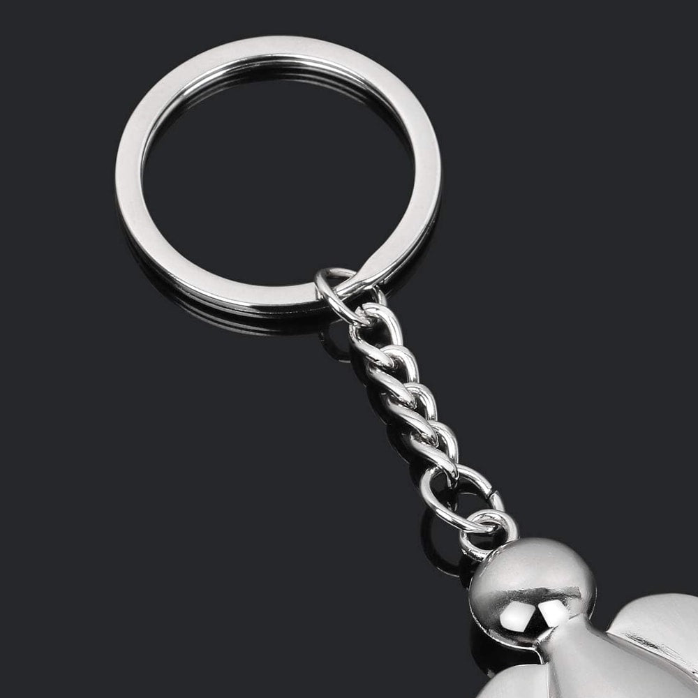 Inele breloc argintii 2.5cm cu lanț (270g ~ 100 buc) - CraftUp